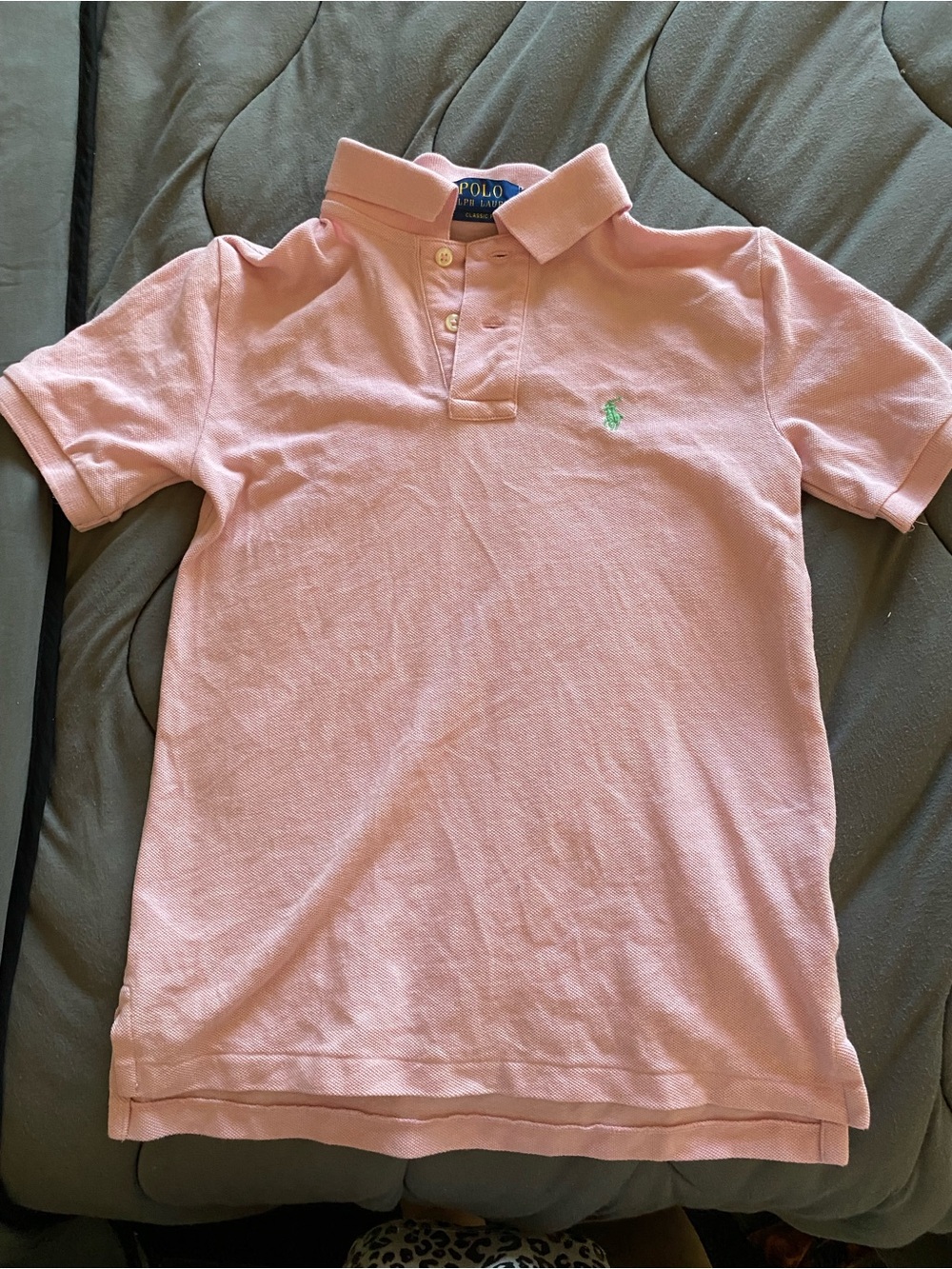 Polo by Ralph Lauren Kids Light Pink Polo with Mint Logo